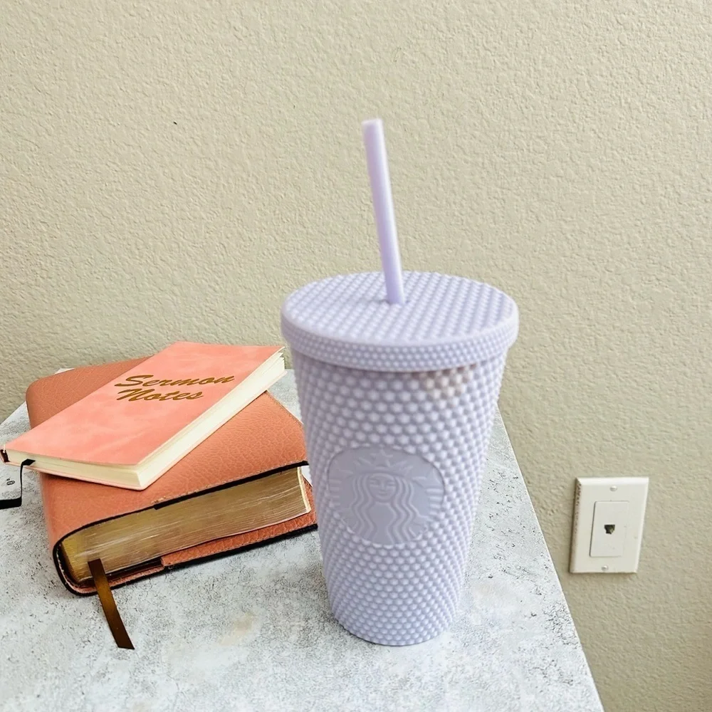 Starbucks 2021 Matte Lavender Purple Studded Cold Cup Tumbler 16oz Grande